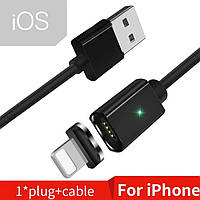 Кабель для зарядки телефона магнитный USB ESSAGER с коннектором: Lightning iPhone 100см.