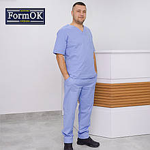 Чоловічий медичний костюм "Онуфрій elit" сіроблакитний