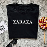 Молодежная черная футболка "Zaraza"