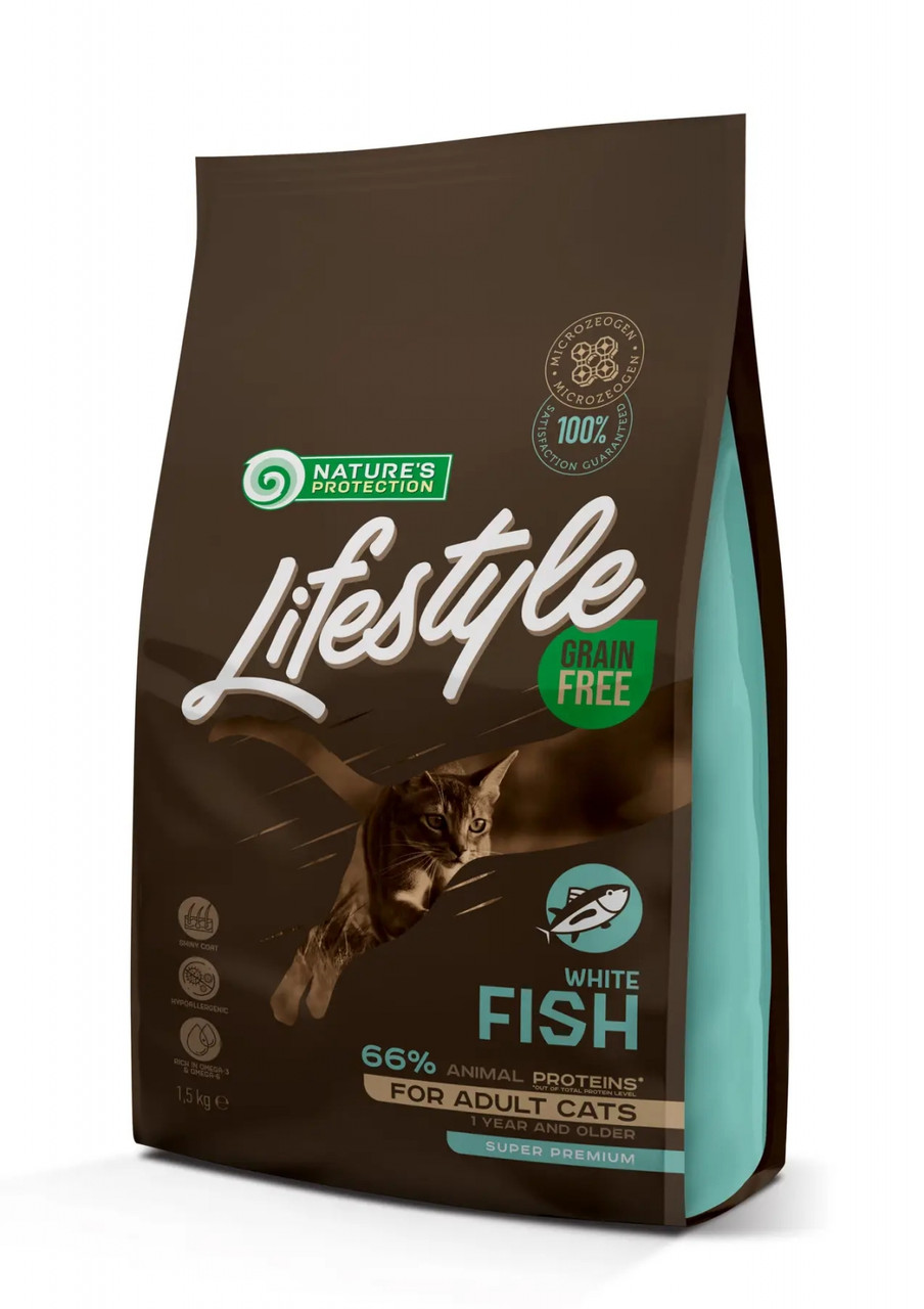 NP Lifestyle Grain Free White Fish Adult Cat беззерновой корм для дорослих кішок з білою рибою