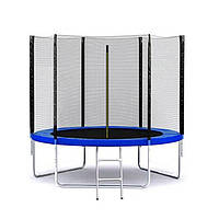Батут спортивний SkyJump 312 см із захисною сіткою та сходами для дорослих та дітей