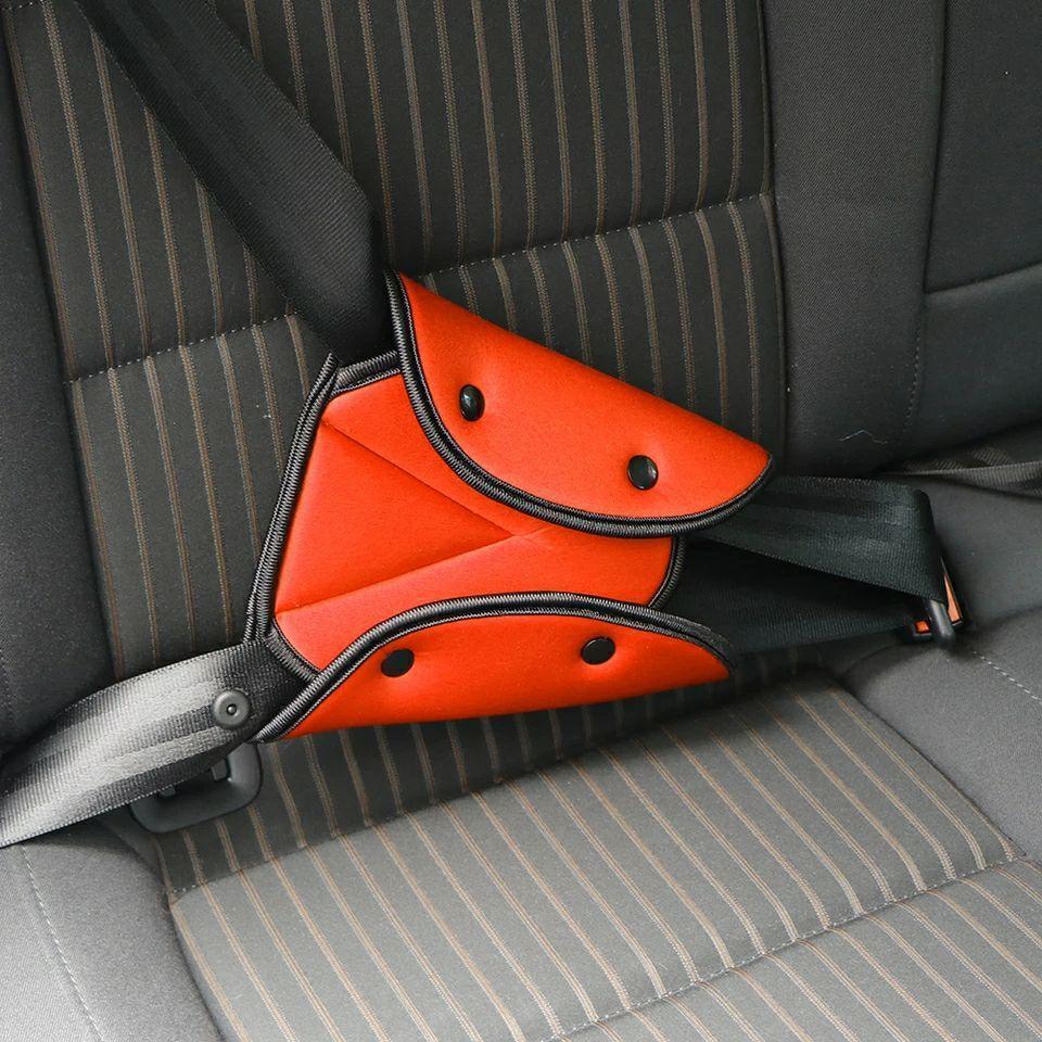 Адаптер автомобильного ремня безопасности для детей. Оранжевый - фото 1 - id-p1445415488