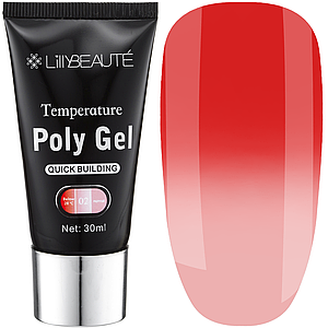 Термополігель Temperature Poly Gel Lilly Beaute No02 30 г, малиновий у рожевий