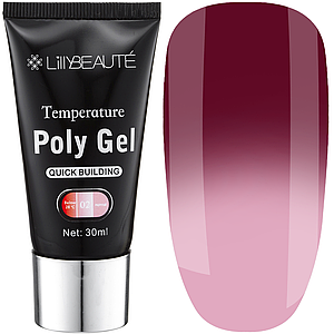 Термополігель Temperature Poly Gel Lilly Beaute No03 30 г, темно-рожевий у ліловий