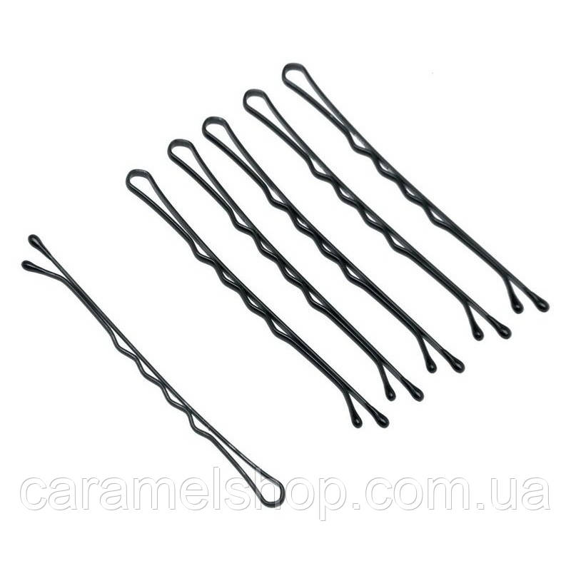 Невидимка для волосся 10 штук 50 мм Aleksandra чорний