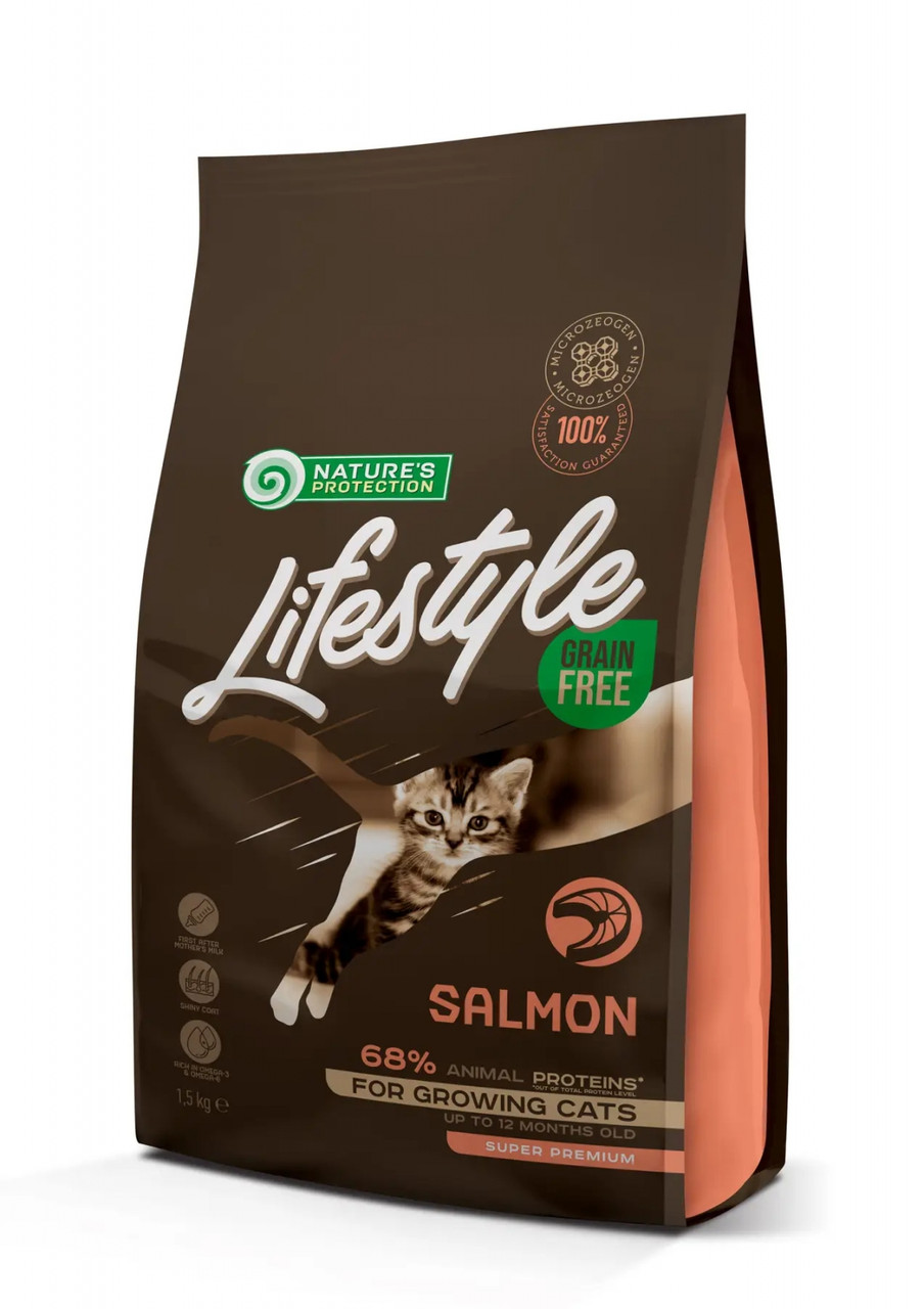 NP Lifestyle Grain Free Salmon Kitten беззерновой корм для кошенят з лососем