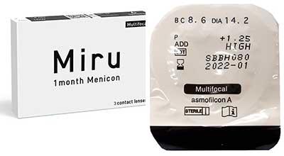Купить Miru 1 month Multifocal Мультифокальные линзы Menicon, цена ...