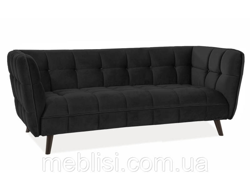 Чорний диван CASTELLO 3 VELVET (19) (Signal)