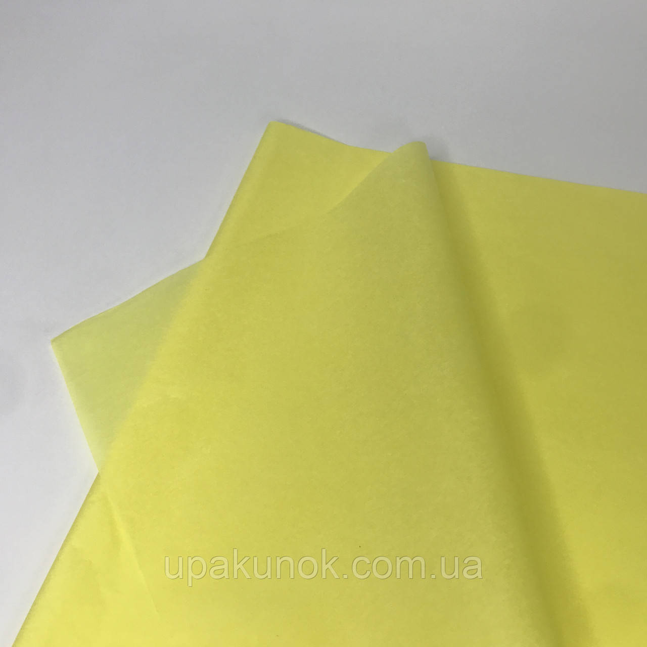 Папір тіш'ю, світло-жовта, 50*70 см, (5 листів)