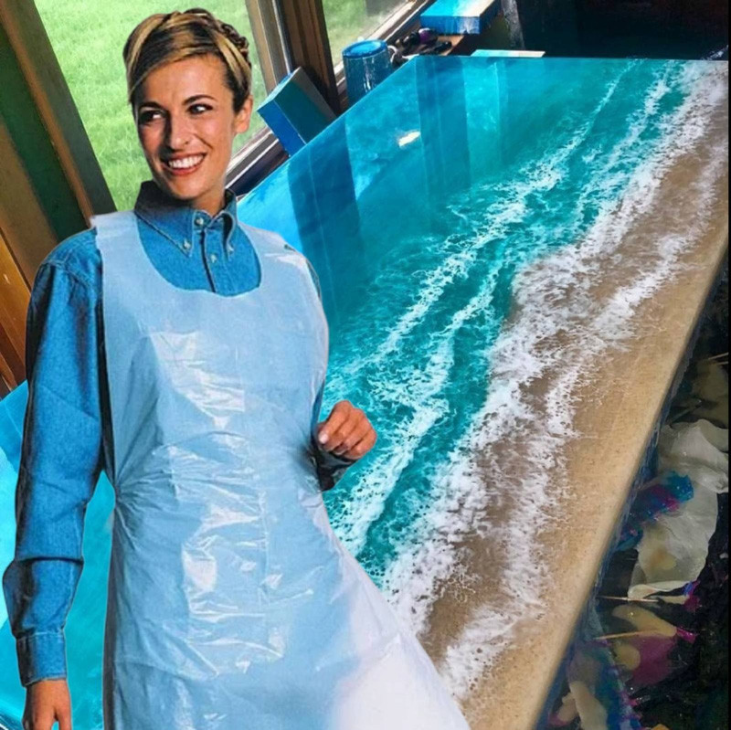 Фартух 6 шт.упаковка, поліетилен, для художніх робіт.