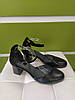 STTOPA Розміри 36-44. Босоніжки великих розмірів шкіряні. Каблук 6,5 см. 154-3644-65 Чорні Пітонові, фото 2