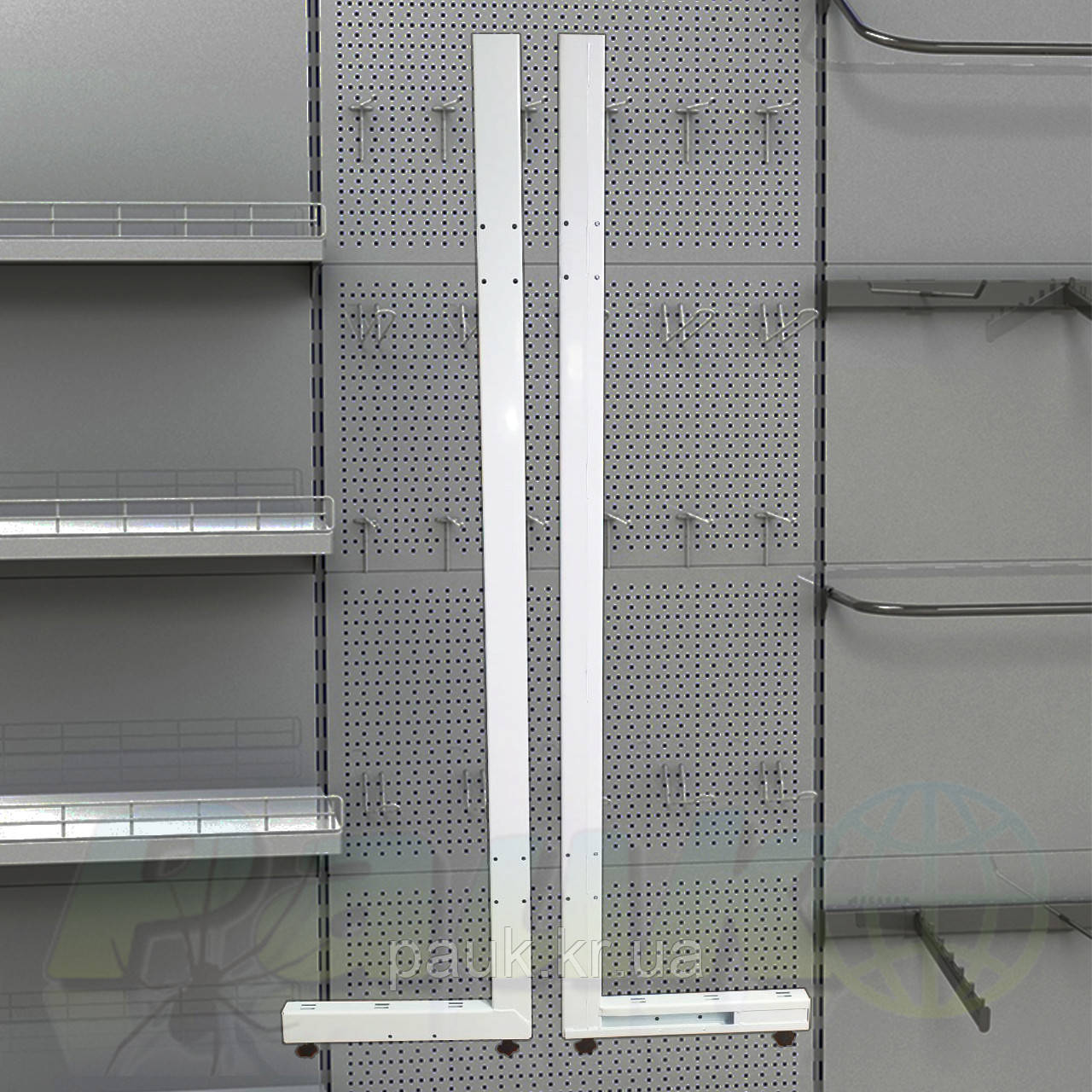 Стійка на стелаж Рістел 2100х500 мм права, торгова стійка для стелажа, нога на торговий стелаж, фото 1