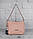 Невелика шкіряна жіноча сумочка Sankaslo 36137 ніжно-рожева, фото 2