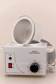 ProWax Воскоплав банковий в металевому корпусі для банок 400 мл, модель SINGLE WAX WARMER - БІЛИЙ