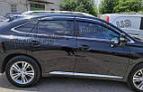 Вітровики з хромом, дефлектори вікон Lexus RX 350;450 2009-2014, фото 5