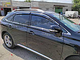 Вітровики з хромом, дефлектори вікон Lexus RX 350;450 2009-2014, фото 8