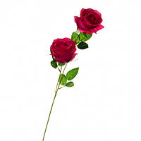 Искусственная ветка Роза красная 68 см