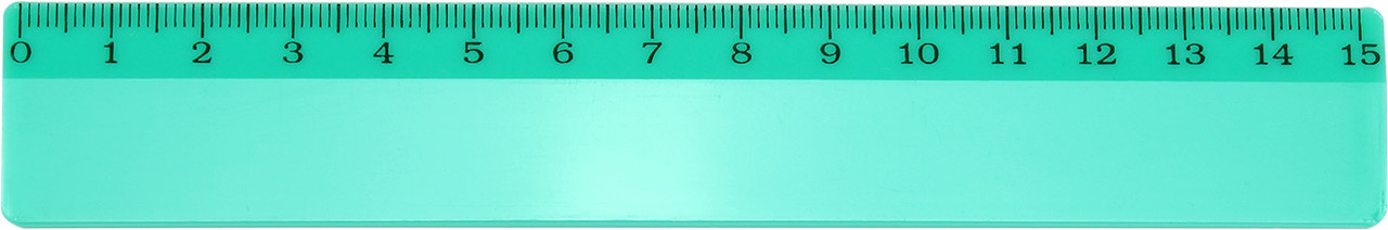 Лінійка пласт. 15см №Л-150нб бірюз. кульк.руч(10)(280)