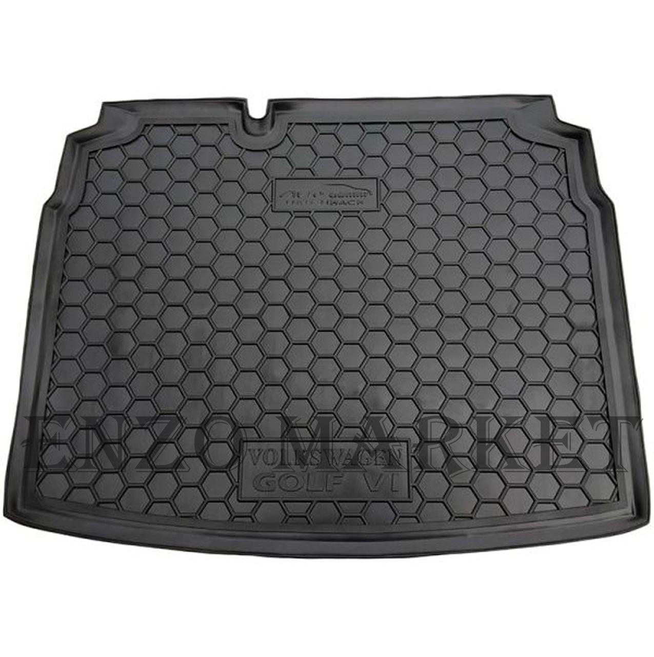 Автомобильный коврик в багажник Volkswagen Golf 5 03-/6 09- (hatchback) нижняя полка(Avto-Gumm)
