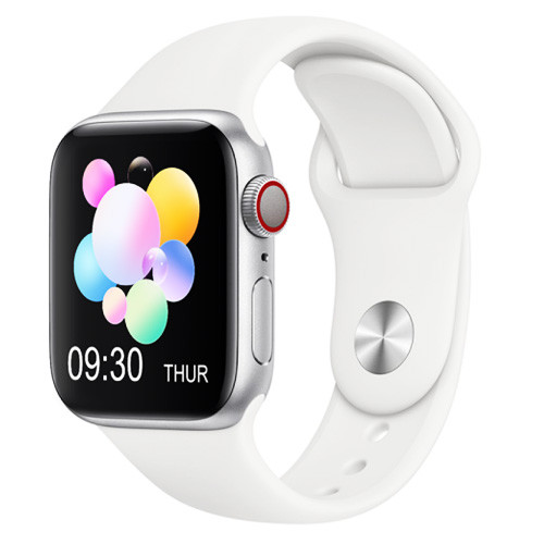 Смарт годинник Smart Watch T800 сріблясті з білим ремінцем ( код: IBW723O )