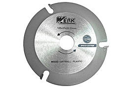 Пильний диск для болгарки WERK 125мм. 3зуба 22,23 мм