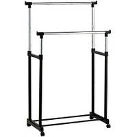 Телескопическая стойка-вешалка Double Pole Clothes Horse Mini для одежды и обуви в гардеробную