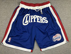 Сині баскетбольні шорти Лос Кроперс Just Don Los Angeles Clippers NBA Swingman shorts