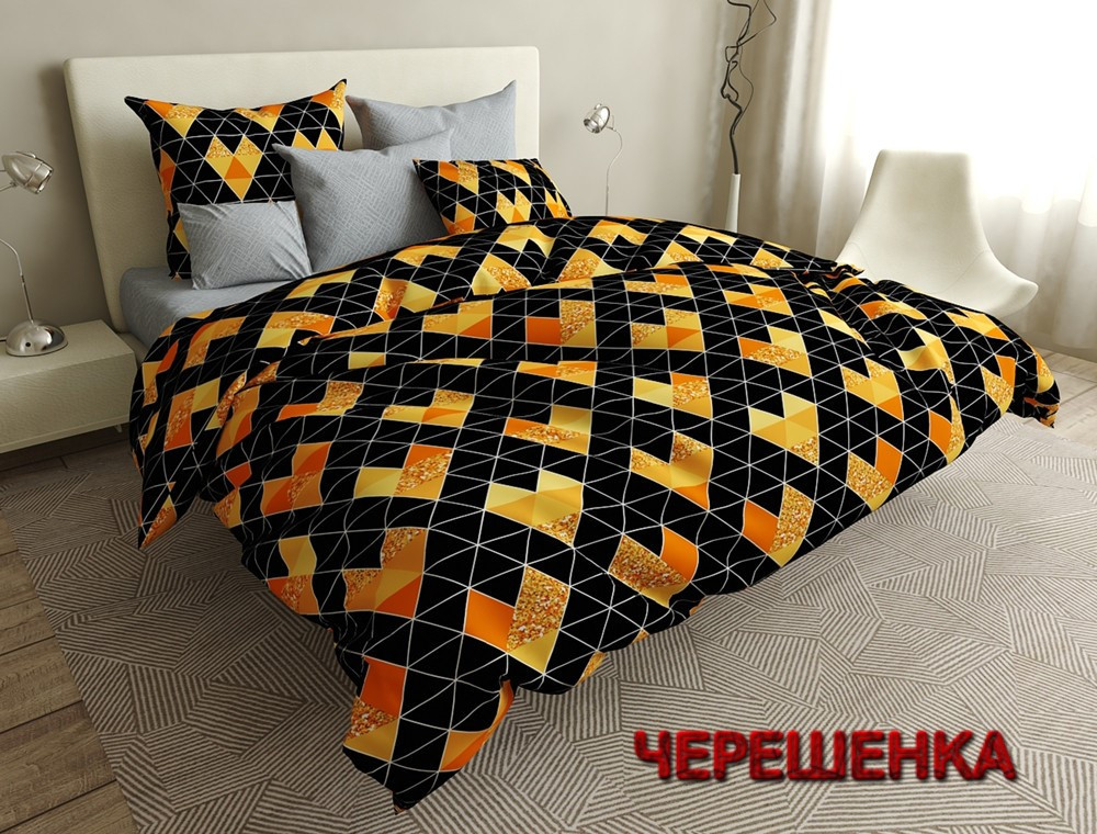 Полуторний набір постільної білизни 150*220 з Бязі "Gold" №151031AB Черешенка™