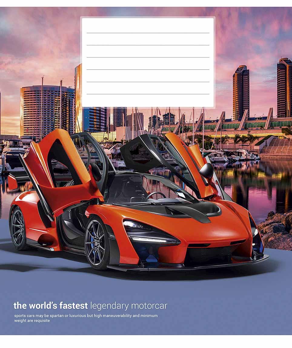 Зошит 24арк. кліт. Star "Legendary motorcars" виб.УФ-лак №024-2959K(25)(200)