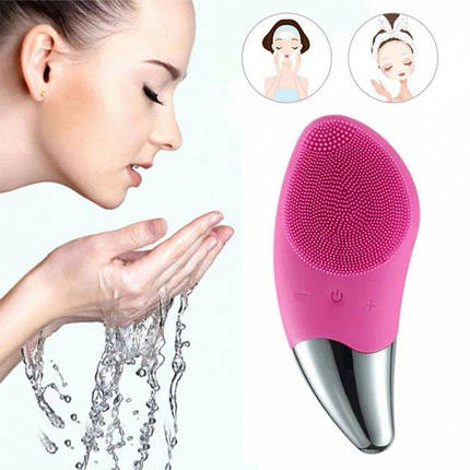 Електрична силіконова щітка-масажер для обличчя Sonic Facial Brush, фото 1