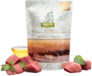 Isegrim Pouch Roots Horse Monoprotein – Консервований корм для дорослих собак (конина) 410 гр