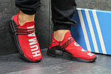 Чоловічі літні кросівки Adidas NMD Human RACE молодіжні стильні сіточка червоні, фото 3