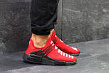 Чоловічі літні кросівки Adidas NMD Human RACE молодіжні стильні сіточка червоні, фото 4