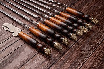 Набір шампурів "Фауна" 6 шт. Лиття з мельхіору