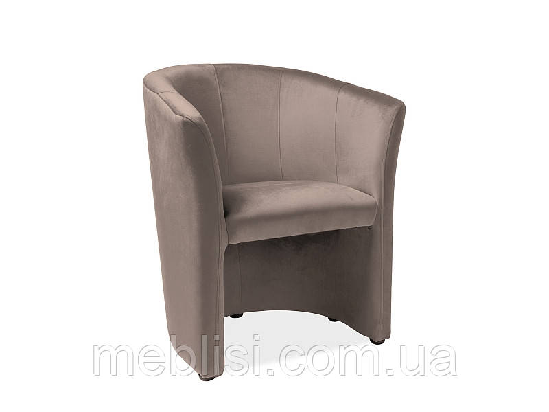 Бежеве крісло TM-1 VELVET BLUVEL 28 (Signal)