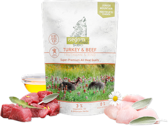 Isegrim (Ізегрім) Pouch Roots Junior Turkey&Beef –Консервований корм для цуценят (індичка/яловичина) 410 гр