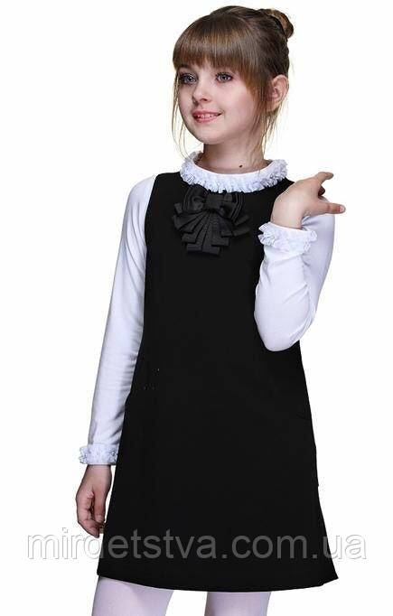 Шкільний сарафан Lukas шкільна сукня для дівчинки чорного кольору Лукас, фото 1