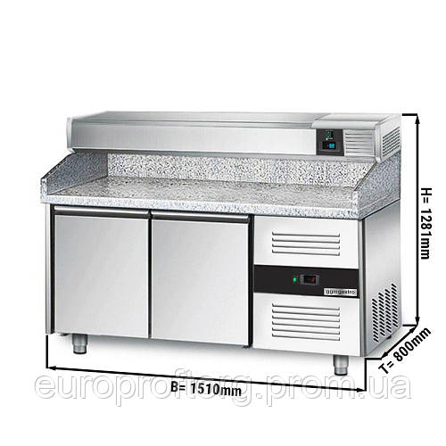 Стол холодильный для пиццы с витриной GGM Gastro POS158ND#AGG154END ...