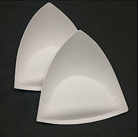 Трикутні чашки для купальника ПОДВІЙНИЙ ПУШ АП 2см білі для маленьких грудей А В PUSH UP 2D трикутники