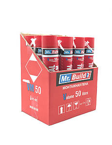 Упаковка монтажної піни Mr. Build ручна 750ml 50 л. всесезонна (12 балонів)