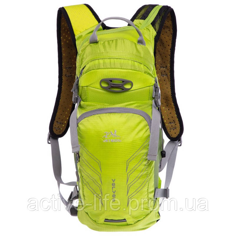 Рюкзак спортивний Jetboil з жорсткою спинкою GA-2086 (нейлон, р-р 22х5х48см) салатовый.