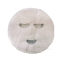 Маска-серветка косметологічна для обличчя з отворами для очей і рота Doily із спанлейса сітка біла, 50 шт