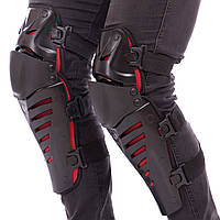 Мотозахист колін гомілки 2шт шарнірні наколінники Fox Пластик Червоний (M-4553)