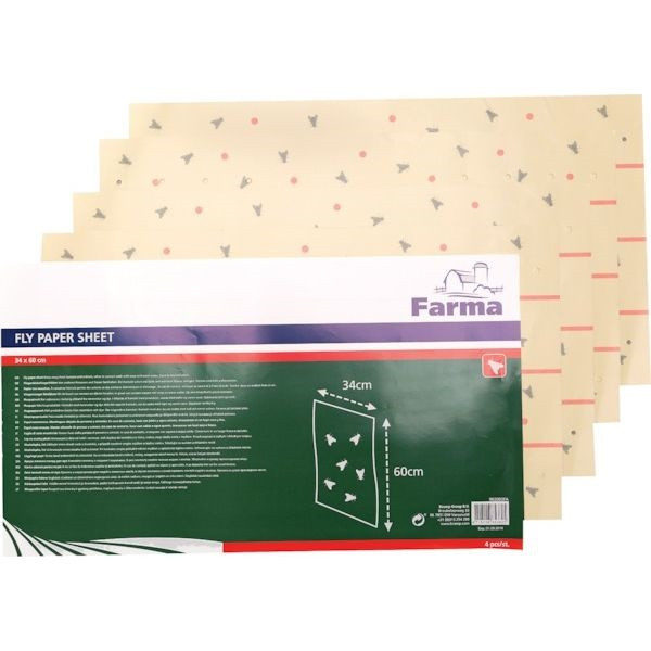 Липучка для мух (завіса) 340х600 мм, 4 шт./пач., фото 1