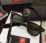 Жіночі сонцезахисні окуляри в стилі RAY BAN Wayfarer 2140-902 LUX, фото 6