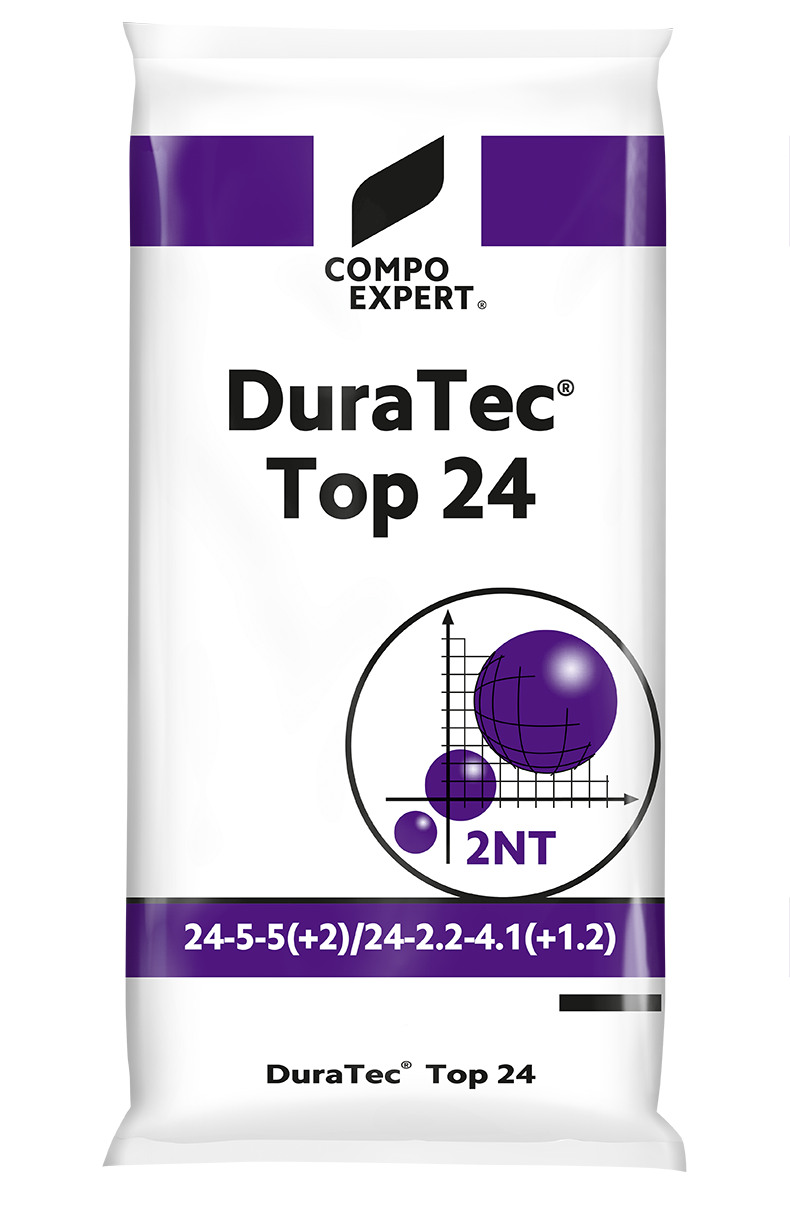 Комплексне мінеральне добриво для газону DuraTec® Top 24 24-5-5(+2+TE) з пролонгованою дією, Весна, 25 кг,