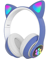 Навушники Bluetooth КШКІ CATear VZV-23M з LED-підсвіткою, Бездротові навушники з котячими вушками