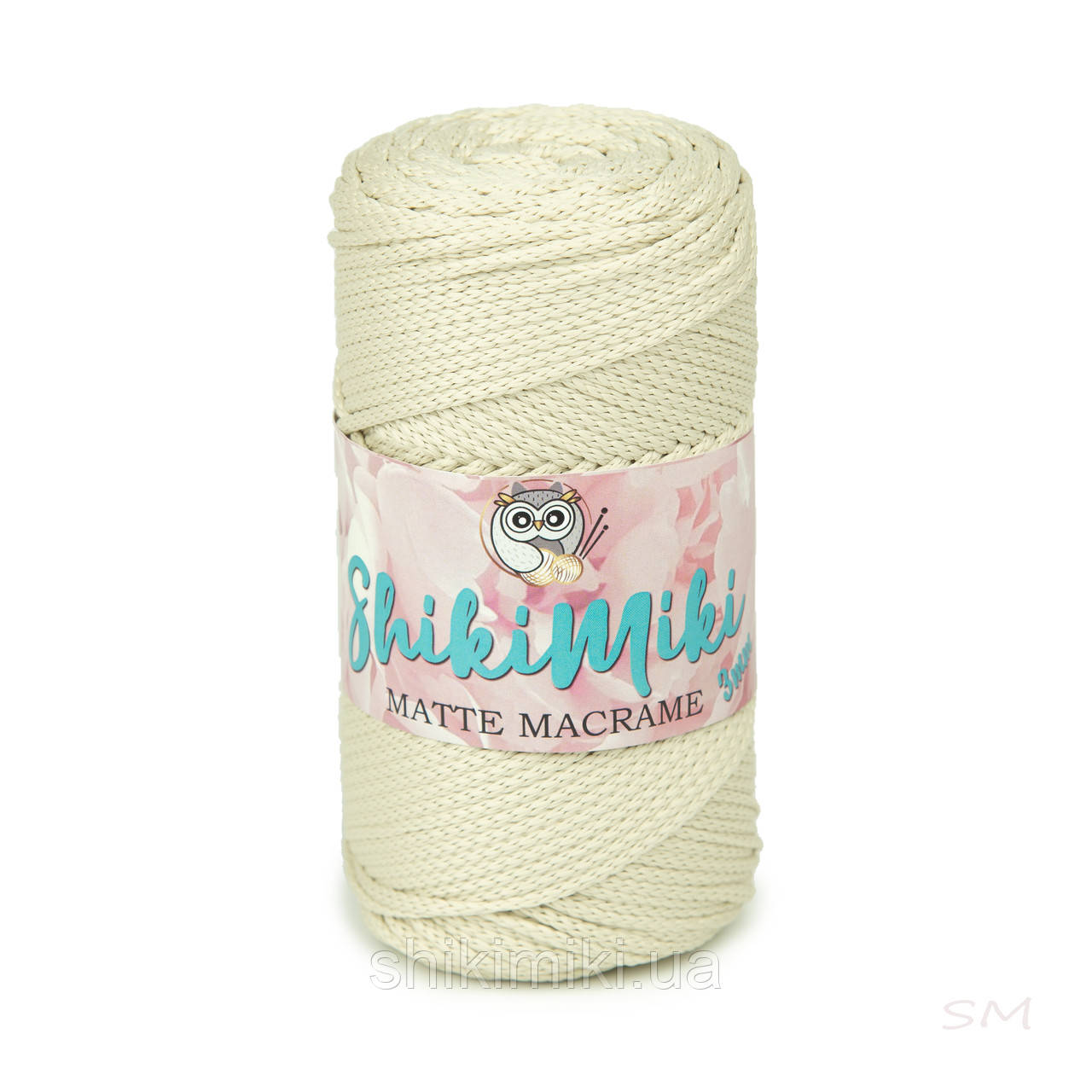 Шнур поліефірний Matte Macrame 3 mm, колір Екрю