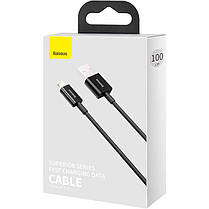 Кабель Baseus Superior Series Cable USB to Lightning 2.4A 1m CALYS-A01 Black, фото 4
