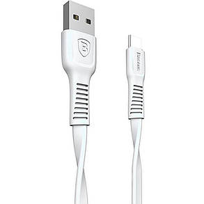 Кабель Baseus Tough Series Cable USB to Type-C 2A 1m CATZY-B02 White, фото 1